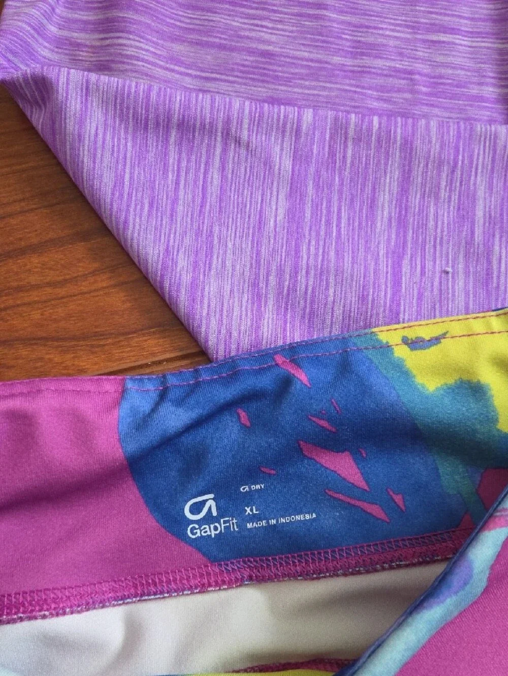 Mixed Purple & Multicolor Active Bottoms Shorts
